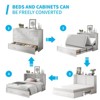 Mjkone Murphy Cube Cabinet Bed,Queen Murphy Bed Cabinet with Drawer,Folding Mattress,Charging Station - 2 of 4