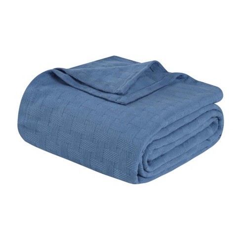 Cotton fleece best sale throw blanket