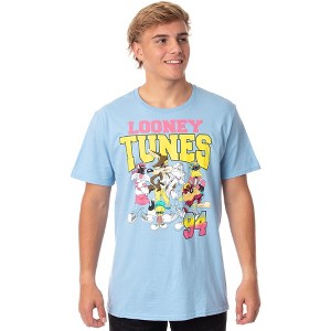 Looney Tunes Men's Characters In 90s Streetwear Graphic Design T-Shirt Adult - 1 of 2