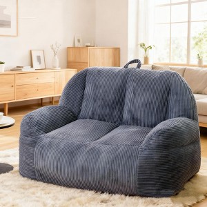 Hooseng Corduroy Bean Bag Chair, Oversized Comfy Lounge Sofa with Handle, Soft Supportive Seating for Living Room, Reading Nook - 1 of 4