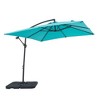 Sonkuki 8.2 x 8.2 Ft. Patio Offset Umbrella With Base for Garden, Backyard and Poolside - 2 of 4