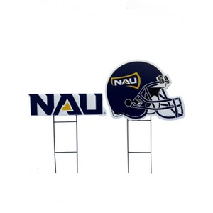 NCAA Northern Arizona Lumberjacks Logo and Helmet 2pk Yard Sign Set - 1 of 1