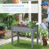 YONWAY Raised Garden Bed with Legs,Elevated Wooden Planter Box, Self-Draining with Bed Liner for Vegetables,Herbs, and Flowers Backyard,Dark Gray - 4 of 4