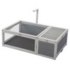 DOMETOUR Tortoise House Wooden Turtle Habitat with Removable Top and Tray for Indoors and Outdoors Gray - 4 of 4