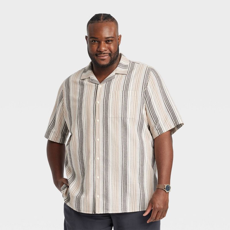 Men&#39;s Striped Short Sleeve Button-Down Shirt - Goodfellow &#38; Co&#8482;, 1 of 5
