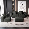 Whisen Modern Oversized Modular Sectional Sofa with 2 Ottoman, 2 Seat Sparkling Chenille Fabric and 4 Pillows, 4-Piece DIY Combination - 2 of 4