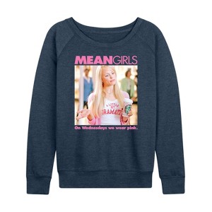 Women's - Mean Girls - Regina Lightweight French Terry Wide Neck Long Sleeve Shirt - 1 of 4