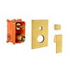 Shower System with Shower Head, Hand Shower, Slide Bar, Bodysprays, Shower Arm, Hose, Valve Trim, and Lever Handles - 3 of 4