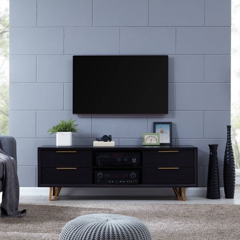 Markli TV Stand for TVs up to 61&#34; Black - Aiden Lane, 4 of 17