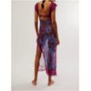 Nmoder  Lace Patchwork Maxi Dress - V-Neck Cutout & Backless Slit Bodycon Party Dress for Small Chest - 3 of 4