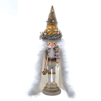 Kurt Adler 18-Inch Hollywood Battery-Operated LED Forest Nest Hat Nutcracker