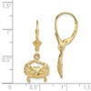 Black Bow Jewelry Blue Crab Lever Back Earrings in 14k Yellow Gold - 4 of 4