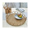 TAG Natural Seagrass Link Round Serving Decorative Tray with Handles, 21 inch - 2 of 2