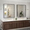 Apmir H Rectangular High-Strength Tempered Glass and Aluminum Alloy Framed French Cleat Mounted Wall Decor Bathroom Vanity Mirror in Matte Black - 4 of 4