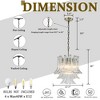 ALOADECOR Mid-Century Modern Chandelier Clear Art Glass Pendant Light In Antique Bronze Finish For Dining Room Foyer Bedroom - 4 of 4