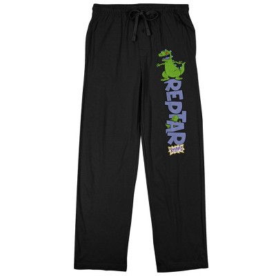 Rugrats Reptar Logo Men's Black Sleep Pajama Pants