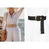 INSPIRE CHIC Women's Stretch Woven Stone Buckle Elastic Belt - 4 of 4