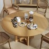PexFix 60" x 60" Farmhouse Kitchen Dining Room Table Furniture Round Natural Kitchen Table with Rattan Woven Legs for Kitchen Bar Living Room - 4 of 4