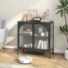 Metal Sideboard Cabinet, Accent Storage Cabinet with doors, Modern Coffee Bar Cabinet with Adjustable Shelves 200lbs Capacity for Kitchen-The Pop Home - 2 of 4