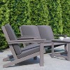 Flash Furniture Charlestown All-Weather Poly Resin Wood Adirondack Style Deep Seat Patio Club Chair with Cushions - 3 of 4