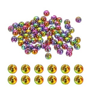 Unique Bargains Fly Tying Slotted Tungsten Round Beads for Variety Jig Hooks 70 Pcs - 1 of 4