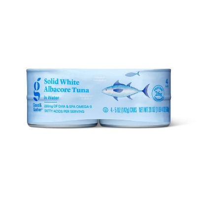 Solid White Tuna in Water - 5oz/4pk - Good & Gather™