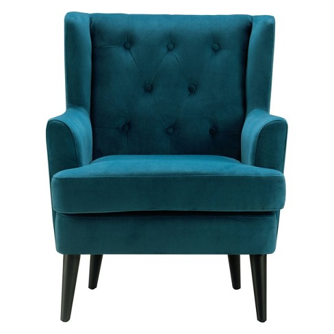 Teal velvet online recliner