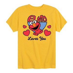Boys' - Sesame Street - Elmo Loves You Short Sleeve Graphic T-Shirt - 1 of 4