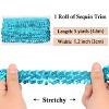 Alilang Elastic Sequin Trim, 1.2 Inch 3 Row Flat Glitter Paillette Sequin Ribbon, Metallic Stretch Sequin Strip Sewing DIY Craft, 5 Yards - 2 of 4