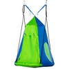 Outsunny Kids Hanging Tree Swing Tent for Backyard, Waterproof Hammock Chair Nest Pod, Saucer Swing with Screen Window, Rolling Door, Green - 4 of 4