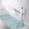 Sumerain Waterfall Tub Faucet Wall Mount Bathtub Faucet with Hand Shower and Wide Spout, Chrome - 3 of 4