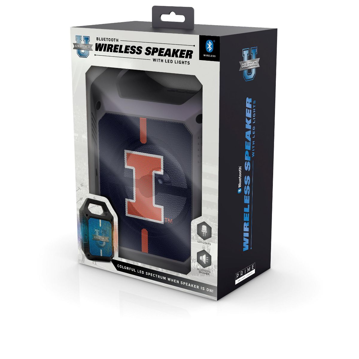 SOAR Collegiate ShockBox XL LED Wireless Bluetooth Speaker- Illinois Fighting Illini - thumbnail 2