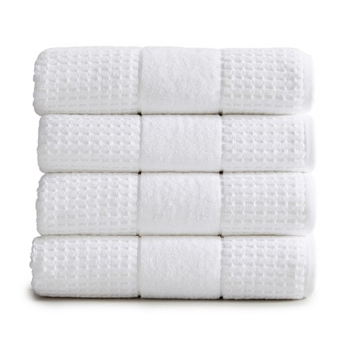 White Waffle Weave Cotton Hand Towel by World Market