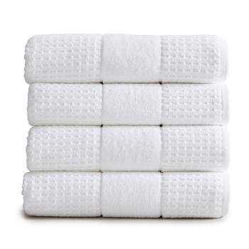 Market & Place Cotton Quick Dry Waffle Weave 4-Pack Bath Towel Set