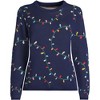 Lands' End Women's Fine Gauge Cotton Crewneck Sweater - 3 of 4
