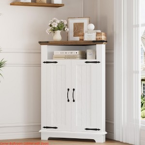 Bathroom Corner Storage Cabinet, Small Corner Cabinet for Bathroom, Kitchen, Living Room, White - 1 of 4