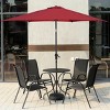 Tangkula Patio 9' Outdoor Steel Market Backyard Garden Patio Table Umbrella - 3 of 4
