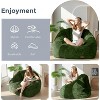MAXYOYO Giant Bean Bag Chair - Faux Fur Oversized Shell Design for Reading (Green) - 4 of 4