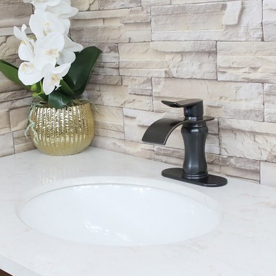 Oil Rubbed Bronze Single Handle Waterfall Bathroom Faucet