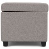 NicBex Modern Ottoman with Storage Design, Ottoman Foot Rest with Stitching Detail and Large Storage Space for Bedroom, Living Room, Gray - 3 of 4