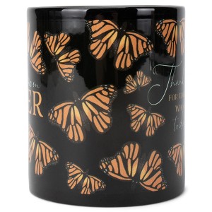 Elanze Designs Best Mom Ever Monarch Butterfly Black 11 Ounce Stoneware Coffee Mug - 1 of 2
