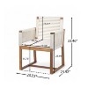 NicBex Polyester Patio Dining Chairs Set of 2,Outdoor Chairs with Rope Design Back and Arms,Kitchen Chairs for Dining Room,Backyard - 3 of 4