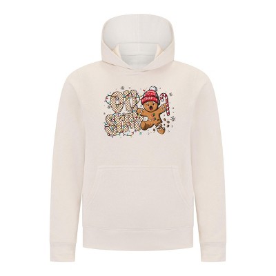 Everyday Kids Christmas Collection Oh Snap Boys Pullover Hoodie – Funny Gingerbread Holiday Sweatshirt