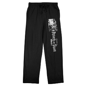 Attack On Titan Season 2 Titan And Logo Men's Black Sleep Pajama Pants - 1 of 4