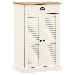 vidaXL VIGO Shoe Cabinet Shoe Storage Organizer with Doors Solid Wood Pine - 1 of 4