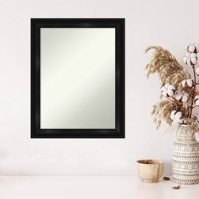 Grand Black Narrow 22" x 28" Non-Beveled Wall Mirror