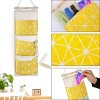 Wall Mounted Storage Bag Door Closet Hanging Storage Bag Organizer Waterproof 3 Pockets Pouch - 3 of 4