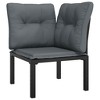 vidaXL 4 Piece Patio Lounge Set Black and Gray Poly Rattan - 4 of 4