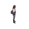 AmeriLeather Hazelle Black Leather Handbag – Lambskin Shoulder Bag with Woven Panels, Zippered Pockets & Bonus Coin Purse, 16" - 3 of 3