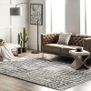 Nuloom Lea Textured Maze Tassel Indoor Area Rug, Gray, 4'x6' - 2 of 4